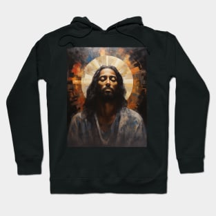 African American Art Black Jesus Christ in Prayer Hoodie